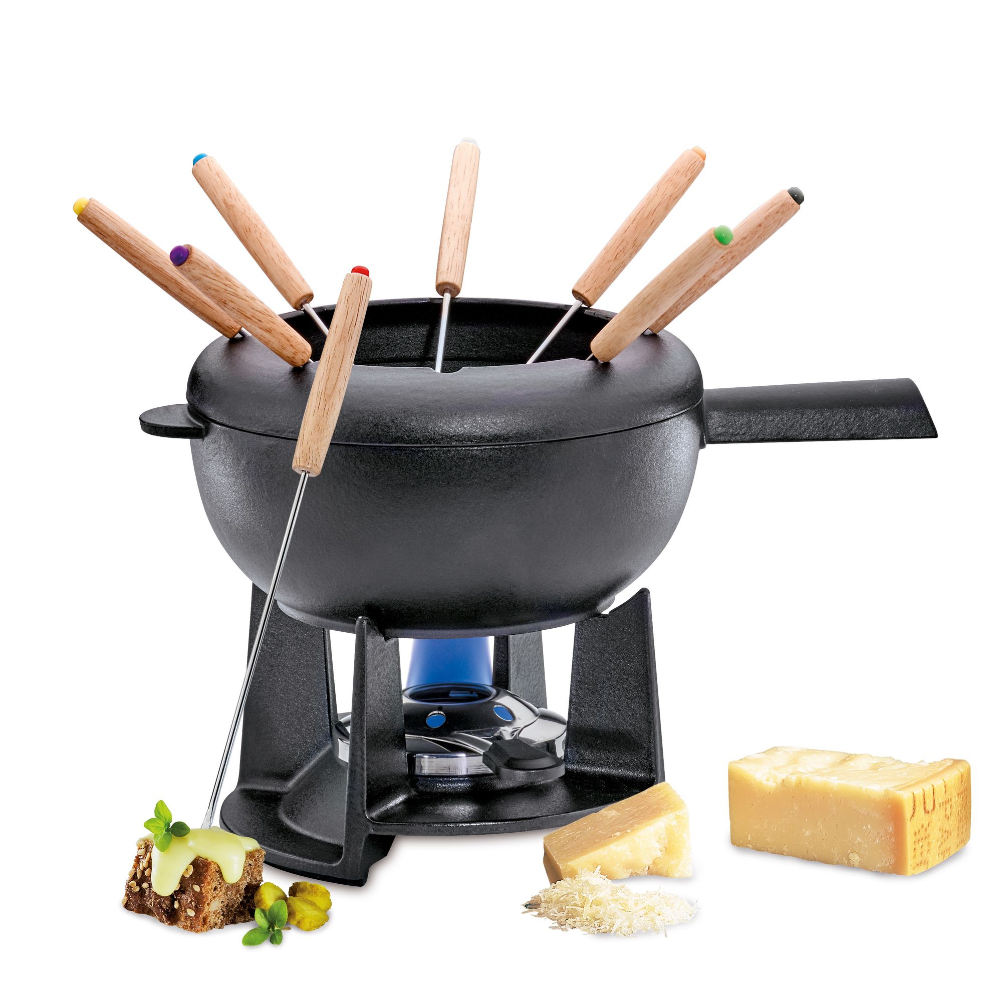 Sada na fondue SAAS-FEE matná černá 20 cm - SPRING SOLINGEN